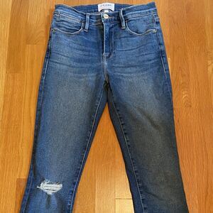 $365 Frame Women's Le High Blue Jeans Skinny Fit Leg Denim Pants Size 26